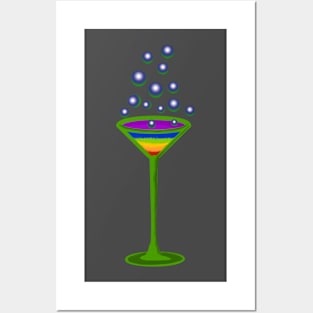 rainbow cocktail Posters and Art